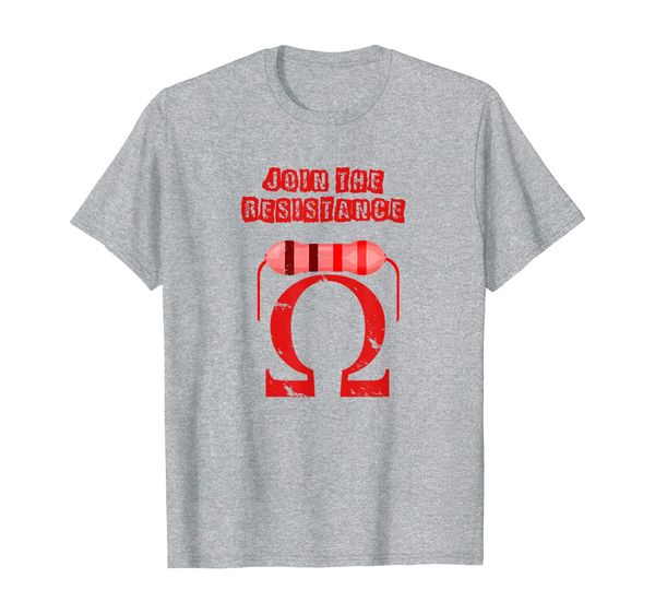 

join the resistance - funny electronics engineer t-shirt, White;black