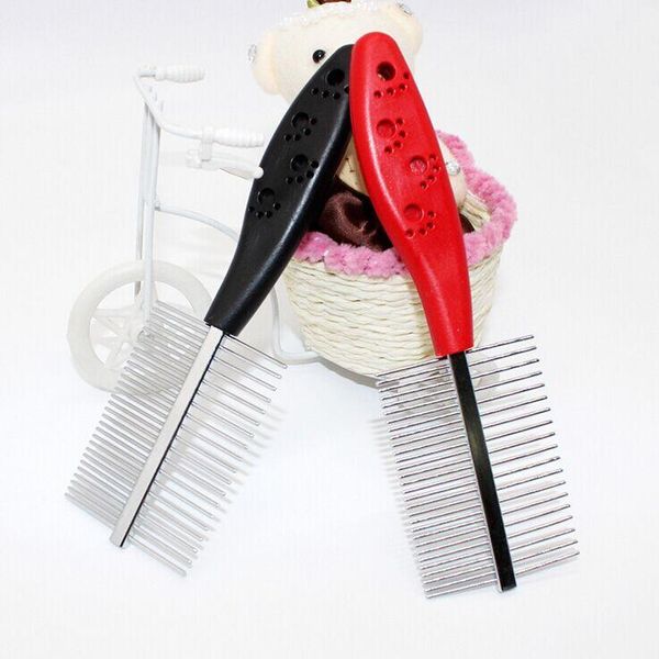 

dog grooming stainless steel comb slicker brush pet hair removal shedding pin combs for cat bath cleaning tool #m