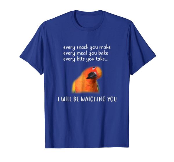 

funny conure bird shirt, sun conure t-shirt for conure lover, White;black