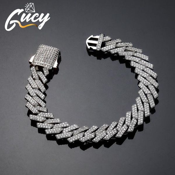 

link, chain gucy micro paved 13mm miami cuban necklaces hip hop mens iced cubic zirconal fashion jewelry drop, Black
