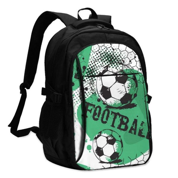 

backpack 2021 women abstract football grunge urban pattern back to school