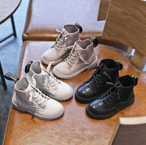 

new autumn winter kids shoes children leather snow boots for girls boys warm boots shoes casual plush baby toddler, Black;grey