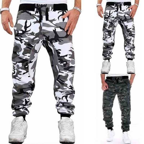 Pantaloni da jogger militare camuffamento uomini puro cotone mens primavera autunno matita harem pantaloni uomo comodo pantaloni camo joggers 210714