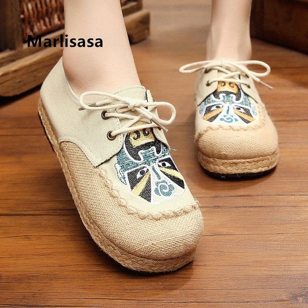 

marlisasa women fashion beige comfort lace up shoes ladies classic height increased red embroidery spring & summer shoes g2157 q2qv#, Black