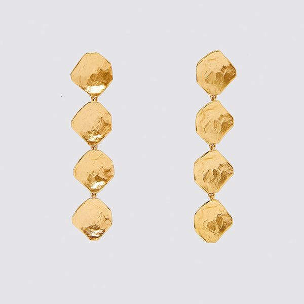 

same simple long geometric earrings on the official website, Silver