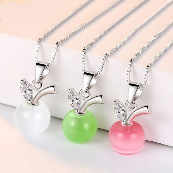 

pendant necklaces opal fruit for women girls water wave clavicle chain choker necklace party daily fashion jewelry gifts, Silver