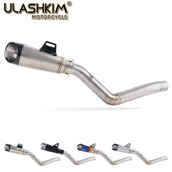 

trk502 motorcycle muffler pipe sc racing full exhaust system middle link pipe slip on for benelli trk502 trk 502 db-killer