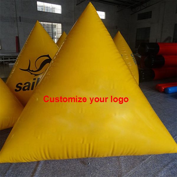 

customized advertising buoys inflatable floating race marker pvc water tube barrier triangle triathlon sign on discount