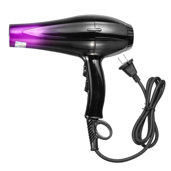 

2800w 220v hair dryer with accessories black purple 3 temperature wind gear adjustment hair salon for home tools