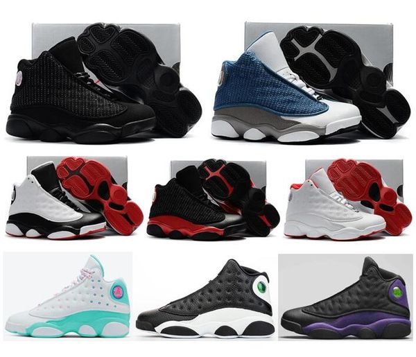 

kids 13s basketball shoes boy girl 13 bred flint black cat he got game aurora green sports sneakers children christmas birthday gift