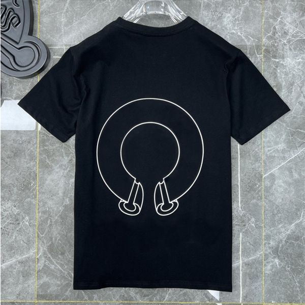 

ch classic t shirts chromes short sleeves summer letter horseshoe sanskrit cross print sweatshirts t-shirts mens woman designer loose tees 7, White;black