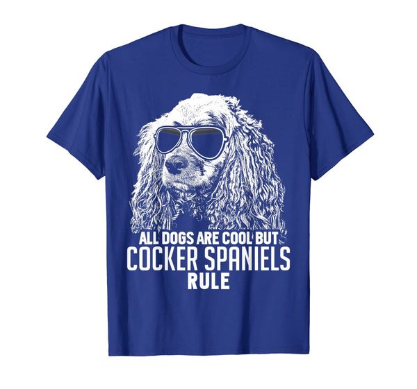 

dogs are cool but cocker spaniels rule funny t-shirt, White;black