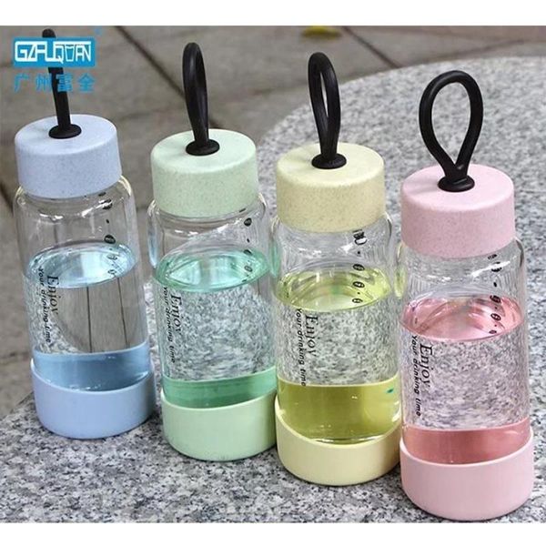 

water bottle gzfuquan 320ml portable scale glass coffee cup with cover sport