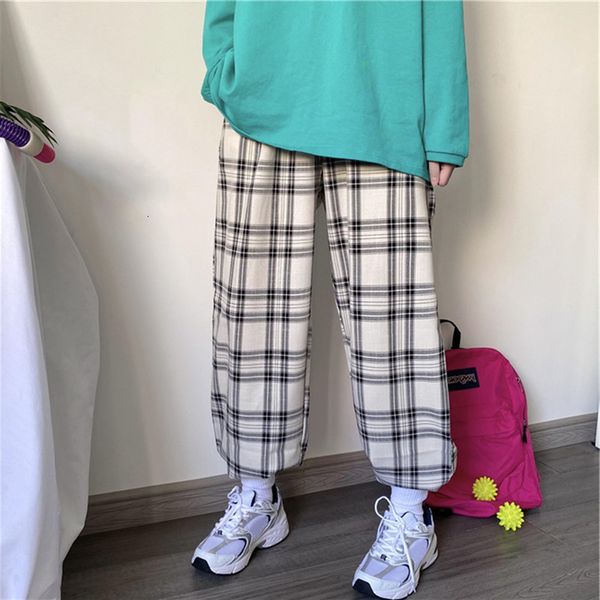 

streetwear plaid pants men joggers man casual straight harem pants men korean hip hop track pants jogging homme pantalon hcx0, Black