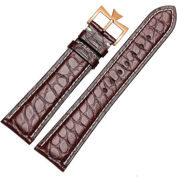

watch bands 18mm 20mm 22mm bracelet en crocodile cuir, hommes ou femmes de montre accessoires avec la broche a noi, Black;brown