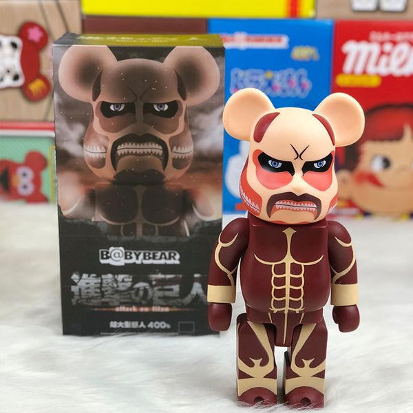 

bearbrick violent bear building blocks bear attacking giant trend doll hand-made model ornaments 400% 28cm