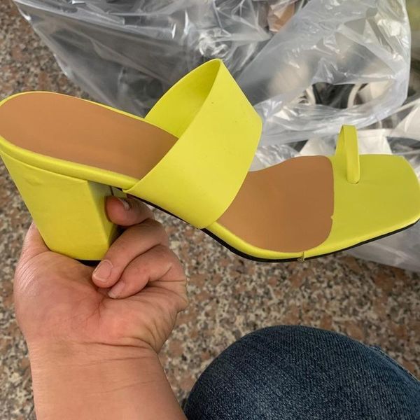 

women's sandals ladies slippers summer high heels fashion ladies square toe female slip on woman pu leather casual shoes, Black