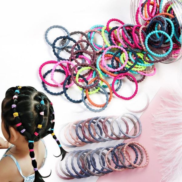 

hair accessories 50pcs/lot 3cm girls rubber bands scrunchy elastic kids baby headband decorations ties gum for, Slivery;white