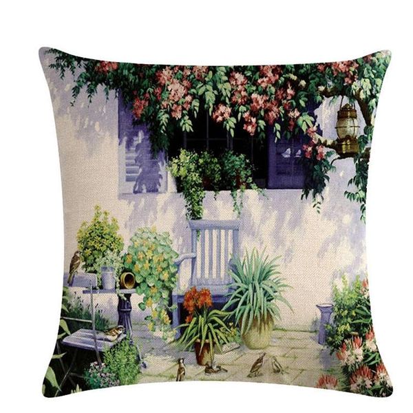 

cushion/decorative pillow american countryside fields gardens scenery art oil painting beautiful fairy tale cushion cover sofa throw case