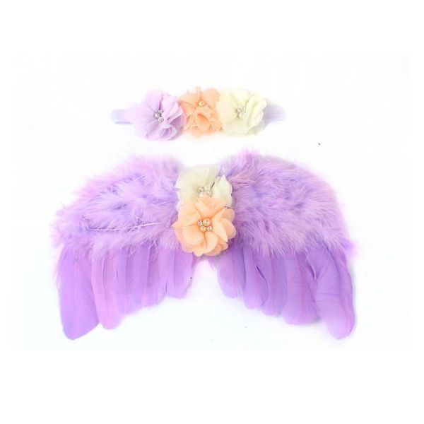 

baby newborn baby girls white feather angel wing +rhinestone headband pgraphy prop halloween costume baby clothing jlleee, Yellow