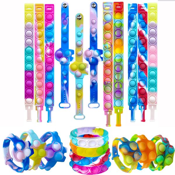 

camouflage bracelet wristband bag multicolor fidget toys decompression for adults and children