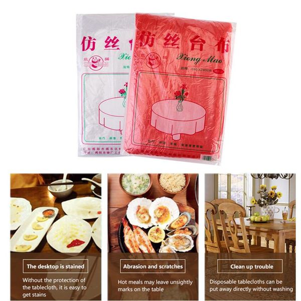 

disposable table covers plastic tablecloth solid color party picnic degradable pe wedding camping supplies household items