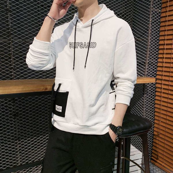 

spring men's and tracksuits autumn school sportswear korean fashion coat hooded sweater long sleeve t-shirt, Gray