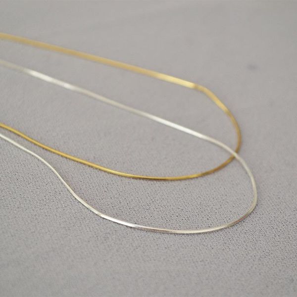

chokers timeless wonder brass thin snake chains choker necklace for women jewelry punk ins designer party gift trendy gothic egirl 6432, Golden;silver