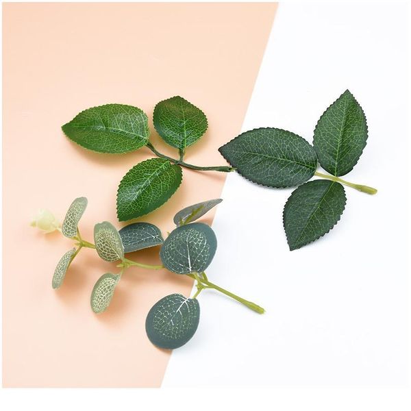 

10pcs artificial flowers for christmas decor home wedding fake plants scrapbook wreaths silk leaf bride holding flowers qyluxm