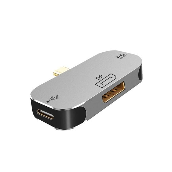 

hubs hub 3-in-1 usb c to dp aluminum alloy shell pd adapter for phone lappc portable high speed