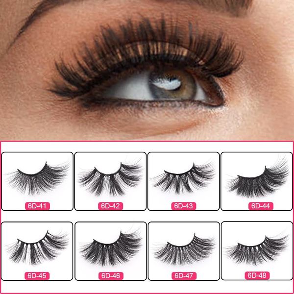

false eyelashes wholesale 6d faux mink lashes with own brand