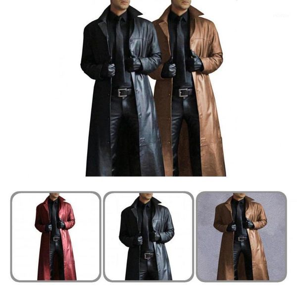 

men's jackets comfy temperament solid color long sleeve overcoat outwear all match for daily wear, Black;brown
