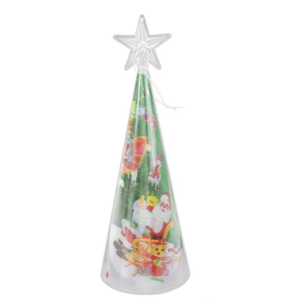 

christmas decorations 1pc led luminous tree mini 3d adornment xmas random pattern