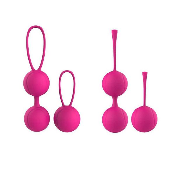 Kegel Esercizio Peso, Set di 2 Geisha Balls Attrezzi sessuali in silicone per femmine Pompaggio Giocattoli sessuali per donna Vibratore uovo P0818