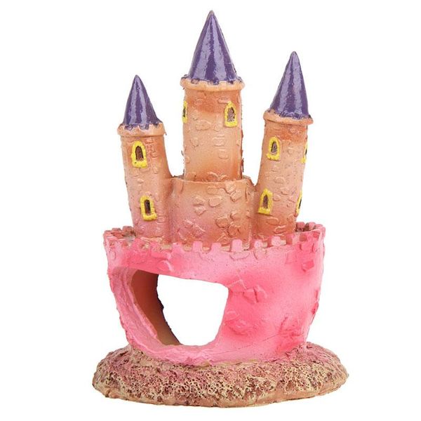 

decorations ancient europe castle aquariums tower for fish hide ornaments tank aquarium accessories background