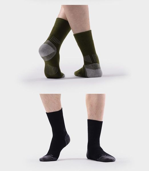 

sports socks men's full body wool hoop warm breathable professional outdoor, Black