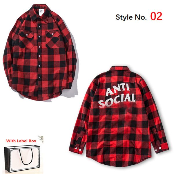 

mens casual shirts women long sleeve shirts letter printed letter printing hip hop style clothes with label box, White;black