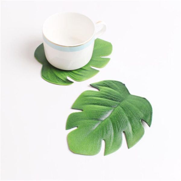 

mats & pads 6/pcs eva leaf anti- cup creative non-slip heat insulation bowl mat