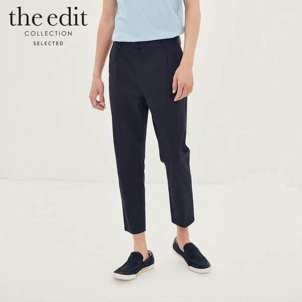 

men's autumn cropped pants elastic casual nine-point t|420214502, Black