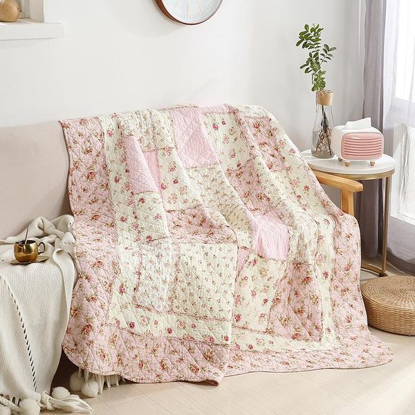 

comforters & sets chausub cotton bedspread quilt 1pc floral printed coverlet queen twin size quilts 150x200cm quilted sofa blanket
