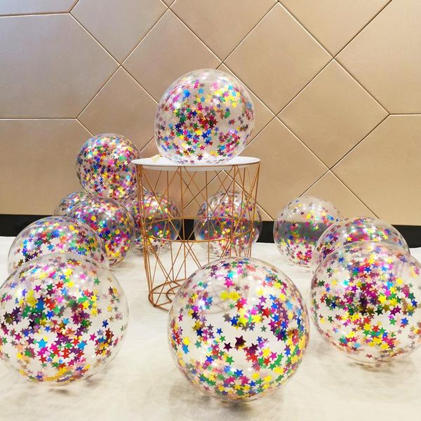 

party decoration 10pcs confetti latex balloon flash transparent wedding christmas decorations gifts birthday supplies