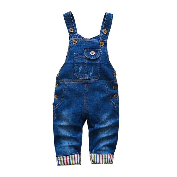 

baby boys pants infant overalls 1-3 years baby girls clothes boy spring/autumn jeans kids animal jumpsuit cotton denim trousers 210303, Blue