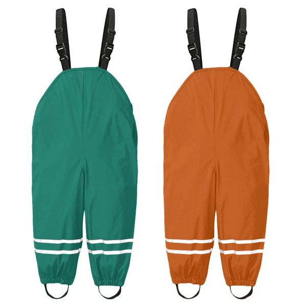 

jumpsuits green orange windproof waterproof mud jumpsuit clothes rain dungarees children pants overalls l3, Blue