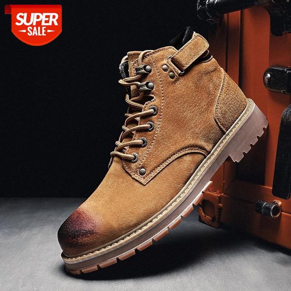 

fashion men's casual shoes ankle boots work shoes high-hiking warm snow boots size 44 #645q