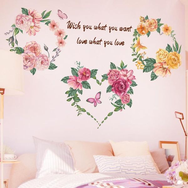 

wall stickers [shijuehezi] flowers diy quotes decals for house living room kids bedroom children nursery kitchen decoration