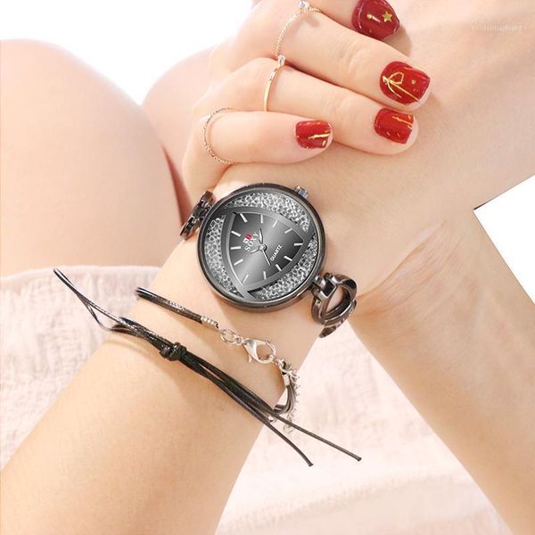 

women's watches watch fashion quartz crystal for dress creative design bracelet womens wristwatch wristwatches, Slivery;brown