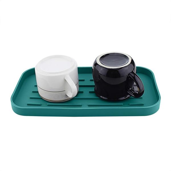 

soap dishes bar silicone outflow pad drying mat dish kitchen thick counter deep grooves dry perfect for the wet wine cellar