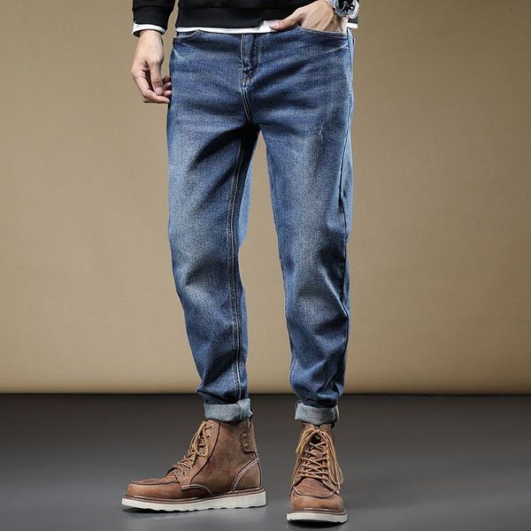 

baggy blue hip hop jeans men casual loose cotton denim pants