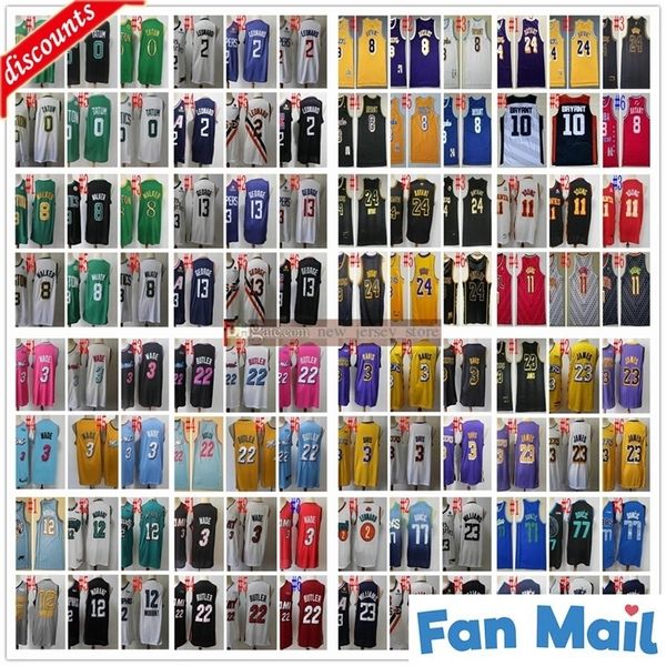 

new baskeball anthony 23 3 davis jerseys 0 jayson butler tatum leonard morant wade walker doncic young basketball jerseys, Black;red