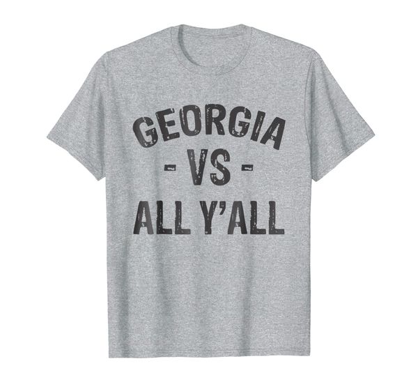 

georgia vs all y'all sports game fan t-shirt, White;black